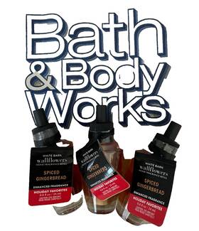 White Barn 667557565361 3 Bath And Body Works Wallflower Refill Bulb Lot Set Spiced Gingerbread