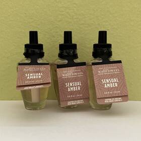 White Barn 667559297918 3 Bath &body Works Sensual Amber Wallflower Refill Bulb Sealed