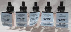 White Barn 667659394364 Bath And Body Works Wallflower Refill Bulb Lot 5 Salted Amber Vetiver