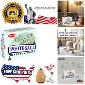 White Sage Incense Cones 700425398354 12 Boxes 10 Each Natural Smudging Aromat