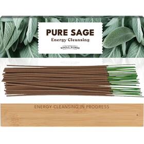 Whole Works 766162966195 Sage Incense Sticks With Energy Cleansing Holder - Charcoal-free Aromatherapy