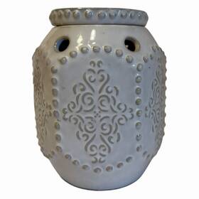 Sh-002-6mx Widewise Electronics Technology Limited Electric Wax Melt Warmer Ceramic Plug In White Embossed Scroll Burner