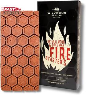 Frstr-18 Wildwood Grilling Fire Starters - Sustainably Made In The Usa With Natural Wood