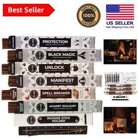 Witchcraft Incense Sticks 810121333075 Enchanting Collection - 120 Assorted Burner Holder
