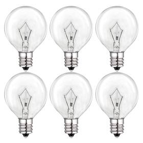Wokhok 795261398583 25w Dimmable Wax Warmer Bulbs 120v E12 Base Warm White 6-pack G40