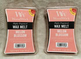Woodwick 192833174284 New Lot Of 2 Melon Blossom Highly Fragranced 6ct Wax Melt Blocks
