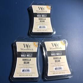Woodwick 663595341127 Wax Melt Vanilla Bean 3 Pk