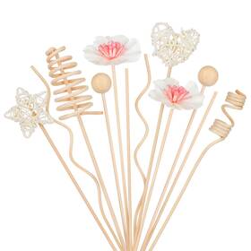 Yhxx-240507 Wutaobon 20pc Rattan Flower Oil Diffuser Set Refill Sticks For Office And Home D