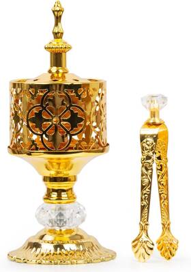 Xj0017 Xisakaca Incense Holder Frankincense Charcoal Resin Stand Bakhoor Gold