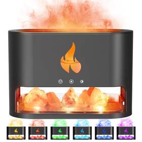 Bz-021 Yaledi Fireplace Flame Diffuser Aromatherapy Essential Oil 250ml Himalayan Salt Lam