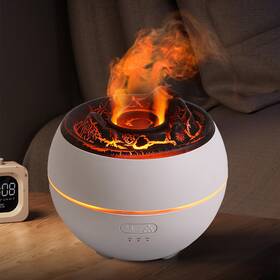 Ssp-a13 Yaledi Essential Oil Diffuser Volcano Flame Fire 360ml Ultrasonic Coo