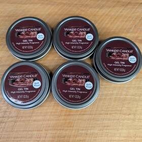 1667507 Yankee Candle Lot Of 5 Gel Tins Fragrance Crisp Campfire Apples 1oz Each New