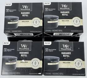 1702961 Yankee Candle Woodwick Vanilla Bean Radiance Refills Lot Of 4