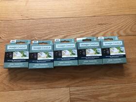 Yankee Candle 192833052872 Clean Cotton Car Powered Fragrance Refill Lot Of 5 New And Sealed