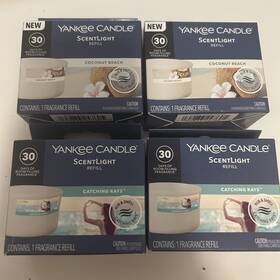 Yankee Candle 192833057181 Scentlight Refill New Lot Of 4 - Catching Rays Coconut Beach