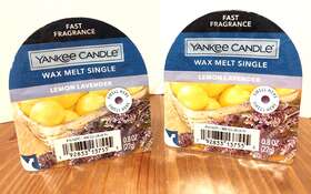 Yankee Candle 192833137555 Lemon Lavender Wax Melt Tart Singles X 2 0.8 Oz Each New