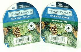Yankee Candle 192833137715 2 Balsam And Cedar Wax Melt Tart Singles 0.8 Oz Each New