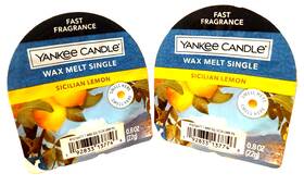 Yankee Candle 192833137746 Sicilian Lemon Citrus Wax Melt Tart Singles X 2 0.8 Oz Each New