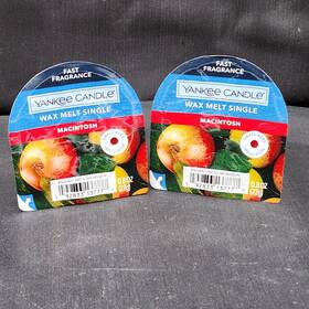 Yankee Candle 192833137777 Wax Melt Tart Singles X 2 Macintosh Apple 0.8 Oz Each New