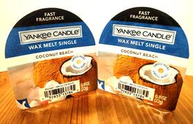 Yankee Candle 192833137845 Coconut Beach Wax Melt Tart Singles X 2 0.8 Oz Each New