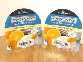 Yankee Candle 192833137890 Juicy Citrus And Sea Salt Melt Tart Singles X 2 0.8 Oz Each New