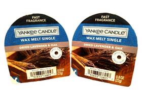 Yankee Candle 192833138057 Dried Lavender Oak Wax Melt Tart Singles X 2 0.8 Oz Each New