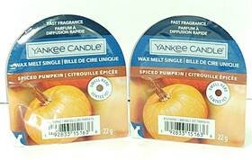Yankee Candle 192833151636 Spiced Pumpkin Wax Melt Tart Singles X 2 0.8 Oz Each New