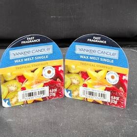 Yankee Candle 192833174512 Tropical Starfruit Wax Melt Tart Singles X 2 0.8 Oz Each New