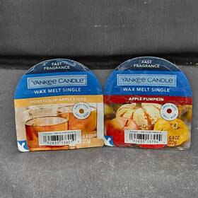 Yankee Candle 192833202581 Apple Pumpkin Cider Wax Melt Tart Singles 0.8 Oz Each New