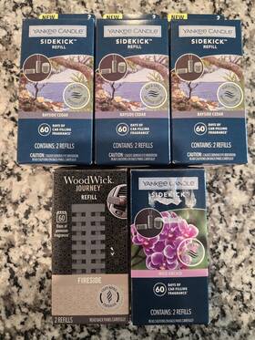 Yankee Candle 192833212368 5 Pack Bayside Cedar Sidekick Woodwick Refill Car Air Freshener