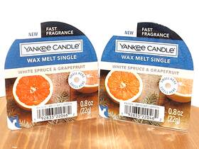 Yankee Candle 192833220462 White Spruce And Grapefruit Wax Melt Tart Singles X 2 0.8 Oz New