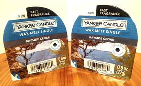 Yankee Candle 192833220660 Bayside Cedar Wax Melt Tart Singles X 2 0.8 Oz Each New