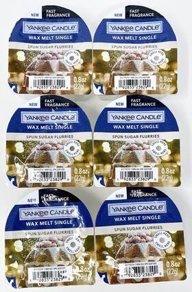Yankee Candle 192833238290 Spun Sugar Flurries Wax Melt Singles Lot Of 6- Read Details