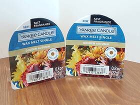 Yankee Candle 192833238337 Golden Autumn Melt Tart Singles X 2 0.8 Oz Each New