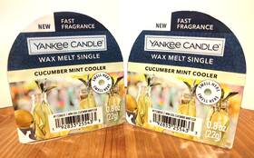 Yankee Candle 192833255433 Cucumber Mint Cooler Wax Melt Tart Singles X 2 0.8 Oz Each New