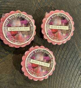 Yankee Candle 609032048358 Lot Of 3 Hearts And Flowers Wax Tarts Melts Potpourri Retired