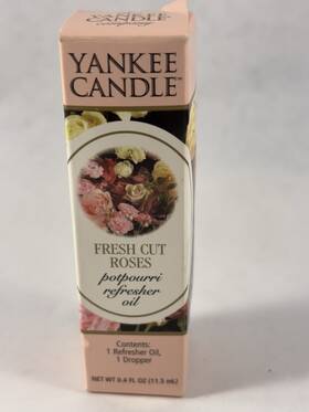 Yankee Candle 609032423391 Fresh Cut Roses Potpourri Refresher Oil Floral Scented 3/4 Full