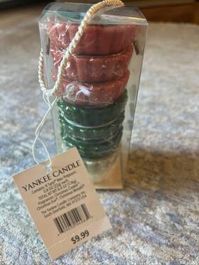 Yankee Candle 609032542832 New Pack Of 8 Tarts Christmas Cookie Eve And Wreath Wax Potpourri