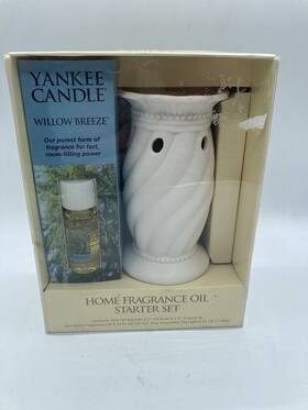 Yankee Candle 609032571078 Willow Breeze Home Fragrance Oil Started Set New Sealed Gift Box