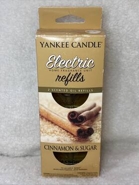 Yankee Candle 609032645182 New Cinnamon And Sugar Electric Oil Home Fragrance Refills 2 Pack