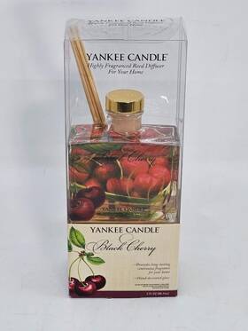 Yankee Candle 609032694203 Black Cherry Reed Diffuser 3 Oz Hand Decorated Glass Discontinued