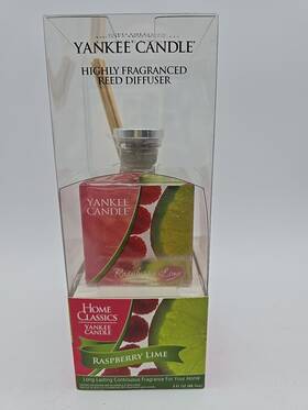 Yankee Candle 609032810238 Raspberry Lime Highly Fragranced Reed Diffuser 3 Fl Oz Large