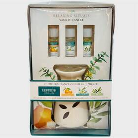 Yankee Candle 886860108083 Relaxing Rituals Refresh Aromatherapy Essential Oils Warmer Kit
