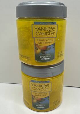 Yankee Candle 886860526887 Fragrance Sicilian Lemon Beads Lot Of 2 Air Freshener Flameless
