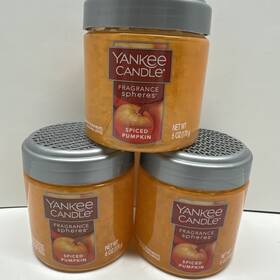Yankee Candle 886860590017 Spiced Pumpkin Fragrance Spheres Beads Lot Of 3 New Air Freshener