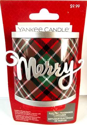 Yankee Candle 886860648879 Scentplug Merry Tartan Pewter Electric Fragrance Diffuser Unit New