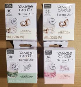 Yankee Candle 886860786205 4 Serene Air Refill - 2 Renewing Coconut And Iris 1 Hinoki Rose