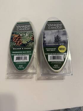 Yankee Candle 886860968045 Balsam/cedar And Evergreen Mist Fragranced Wax Melts 2 Pack New