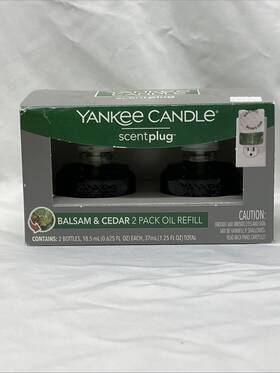 Yankee Candle 886860986902 Balsam And Cedar Scentplug Refills 2 Pack Oil Refill New In Box