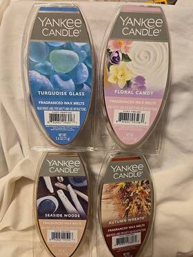 6-pks Yankee Candle 886860996017 4 Fragrance Wax Melts 2.6oz Seaside Floral Autumn Turquoise